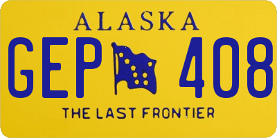 AK license plate GEP408