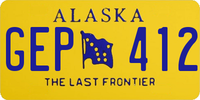 AK license plate GEP412