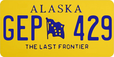 AK license plate GEP429