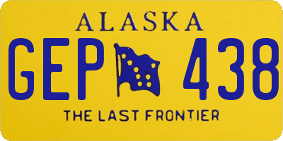 AK license plate GEP438