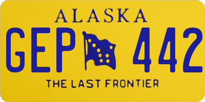 AK license plate GEP442