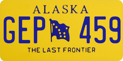 AK license plate GEP459