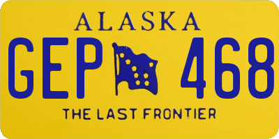 AK license plate GEP468
