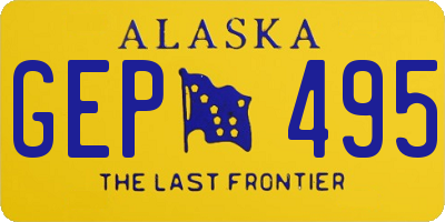 AK license plate GEP495