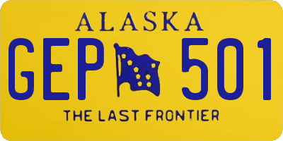 AK license plate GEP501