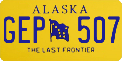 AK license plate GEP507
