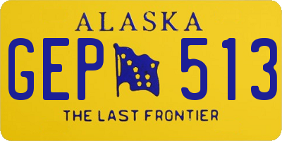 AK license plate GEP513