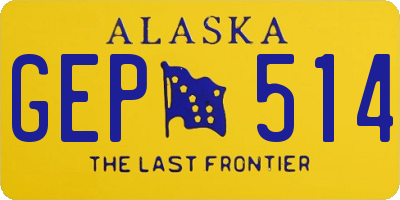AK license plate GEP514