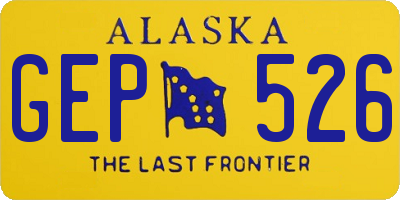 AK license plate GEP526