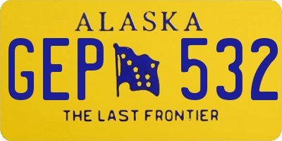 AK license plate GEP532
