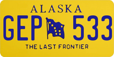 AK license plate GEP533