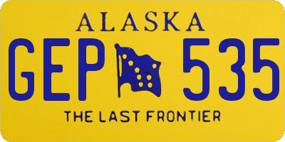 AK license plate GEP535