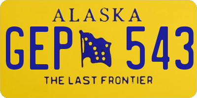 AK license plate GEP543