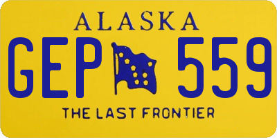 AK license plate GEP559
