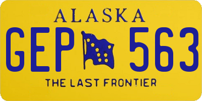 AK license plate GEP563
