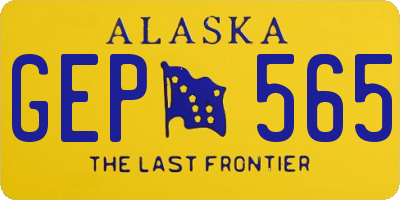 AK license plate GEP565