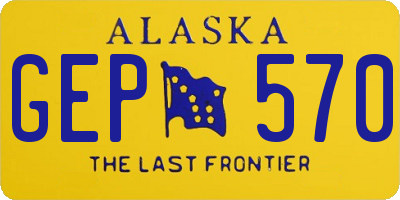 AK license plate GEP570