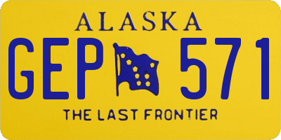 AK license plate GEP571