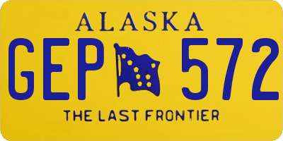 AK license plate GEP572