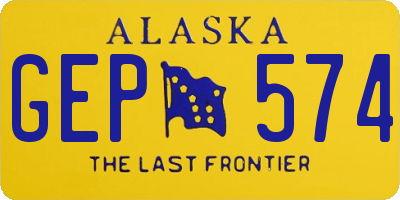 AK license plate GEP574