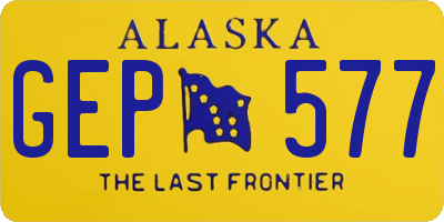 AK license plate GEP577