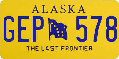 AK license plate GEP578