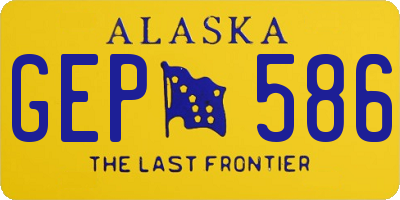 AK license plate GEP586