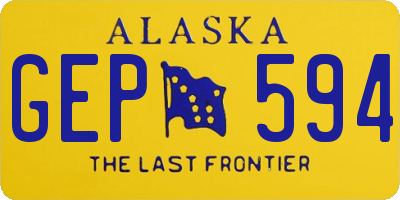 AK license plate GEP594