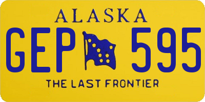 AK license plate GEP595