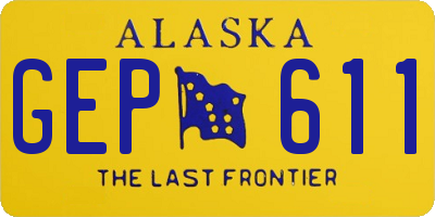 AK license plate GEP611