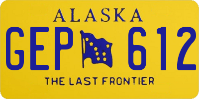 AK license plate GEP612