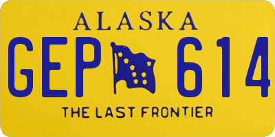 AK license plate GEP614