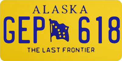 AK license plate GEP618