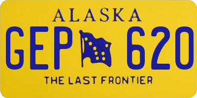 AK license plate GEP620