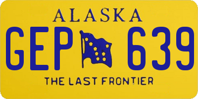 AK license plate GEP639
