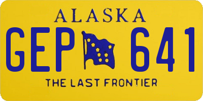 AK license plate GEP641