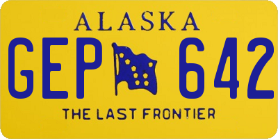 AK license plate GEP642