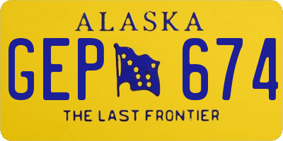 AK license plate GEP674