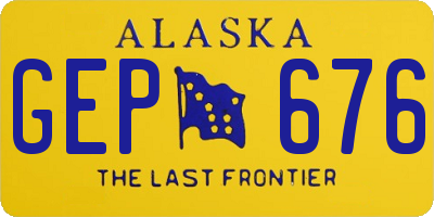 AK license plate GEP676