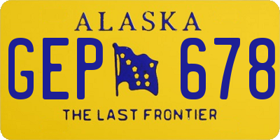 AK license plate GEP678