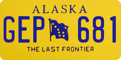 AK license plate GEP681