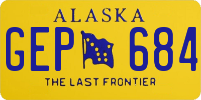 AK license plate GEP684