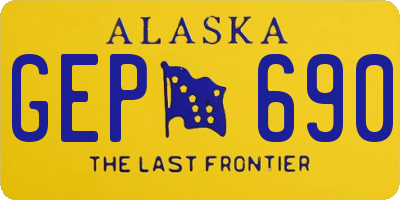 AK license plate GEP690
