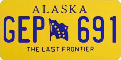 AK license plate GEP691