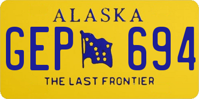AK license plate GEP694
