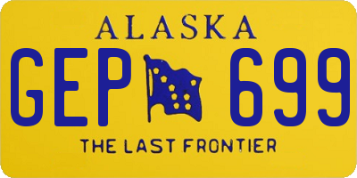 AK license plate GEP699