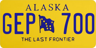 AK license plate GEP700