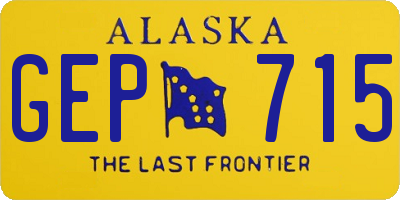 AK license plate GEP715