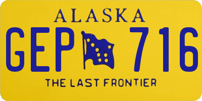AK license plate GEP716