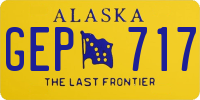 AK license plate GEP717